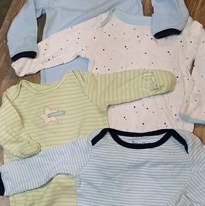 Boys 🍼Sleeper Gown Lot 🙎Elastic Bottom 0 to 3mo